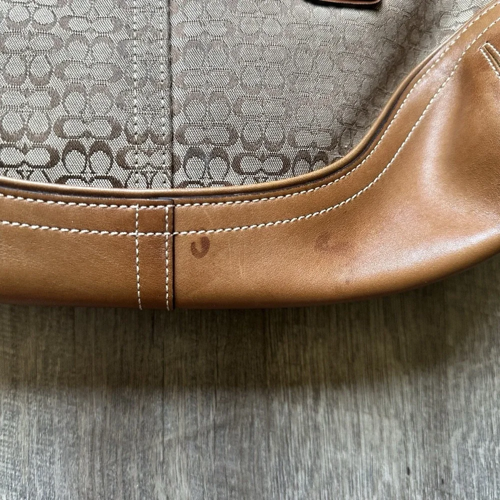 COACH Soho Signature‎ Hobo Shoulder Bag 6821 Tan Y2K Vintage